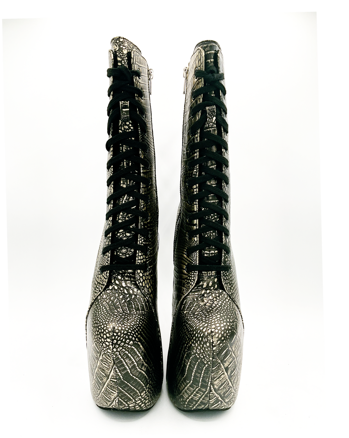 Prehistoric Gold Platform Boot