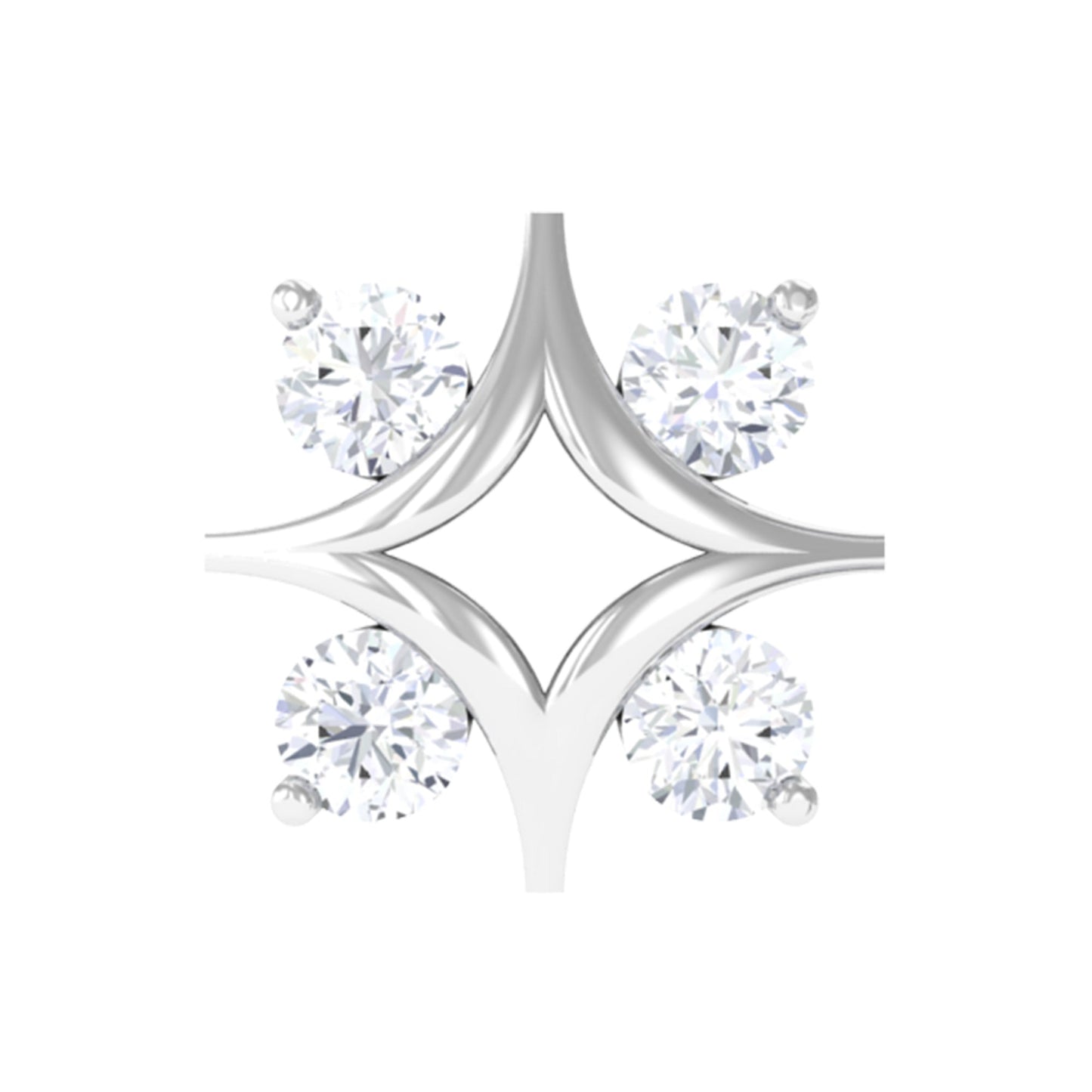 Round Moissanite Star Earring for Helix Piercing