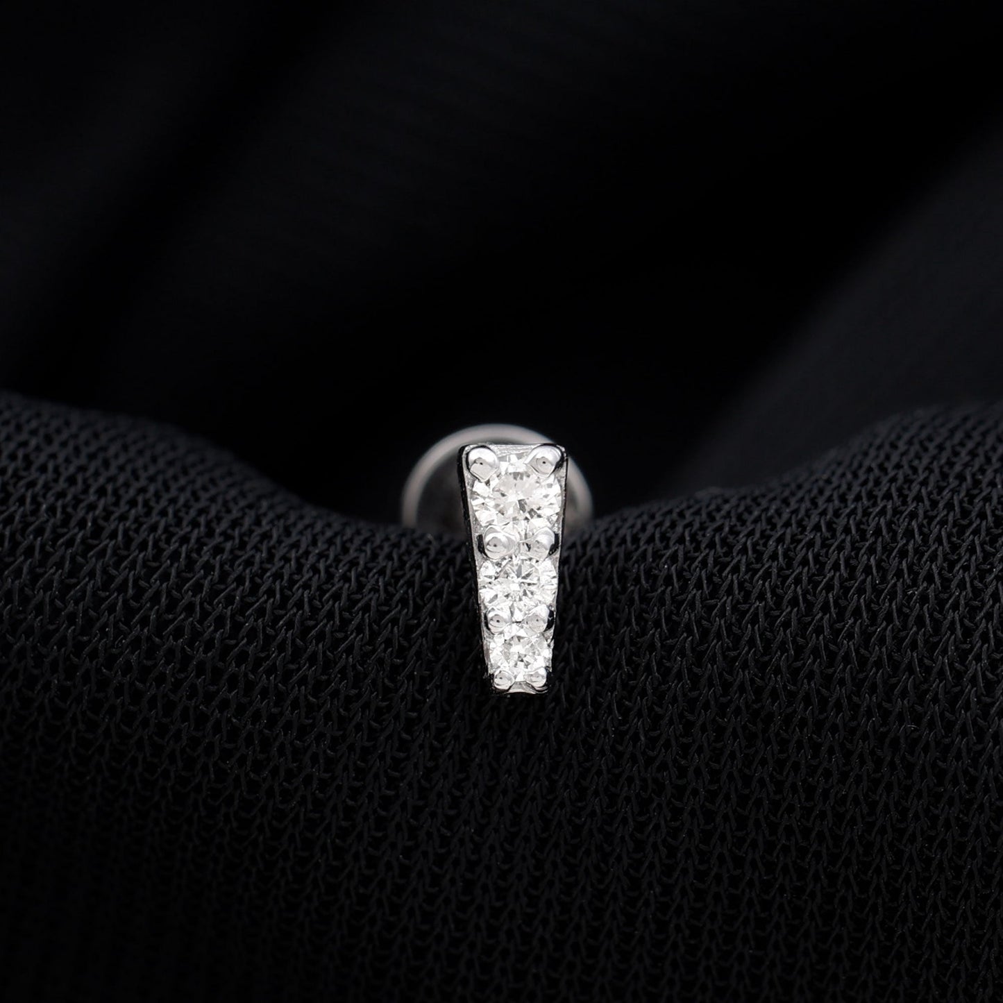 Minimal Diamond Unique Earring for Tragus Piercing