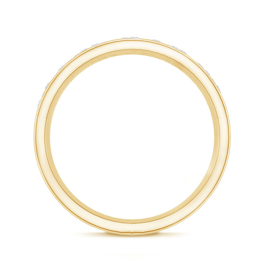Lab Grown Diamond Wide Wedding Band With Certificate