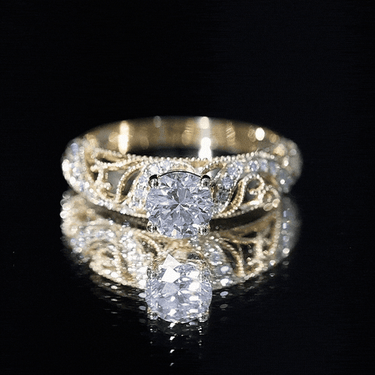 Vintage Inspired 0.98 Carat Moissanite Engagement Ring for Women