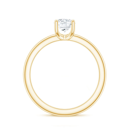 Certified 0.9 Carat Moissanite Solitaire Promise Ring for Her