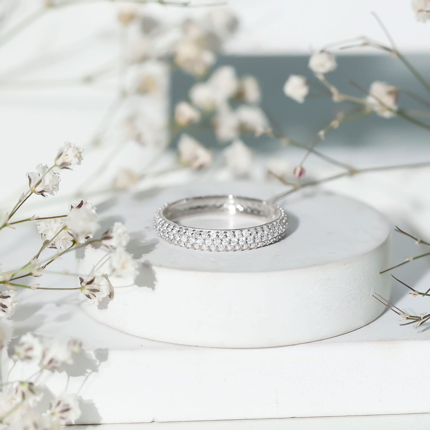 Classic Moissanite Eternity Wedding Band for Women