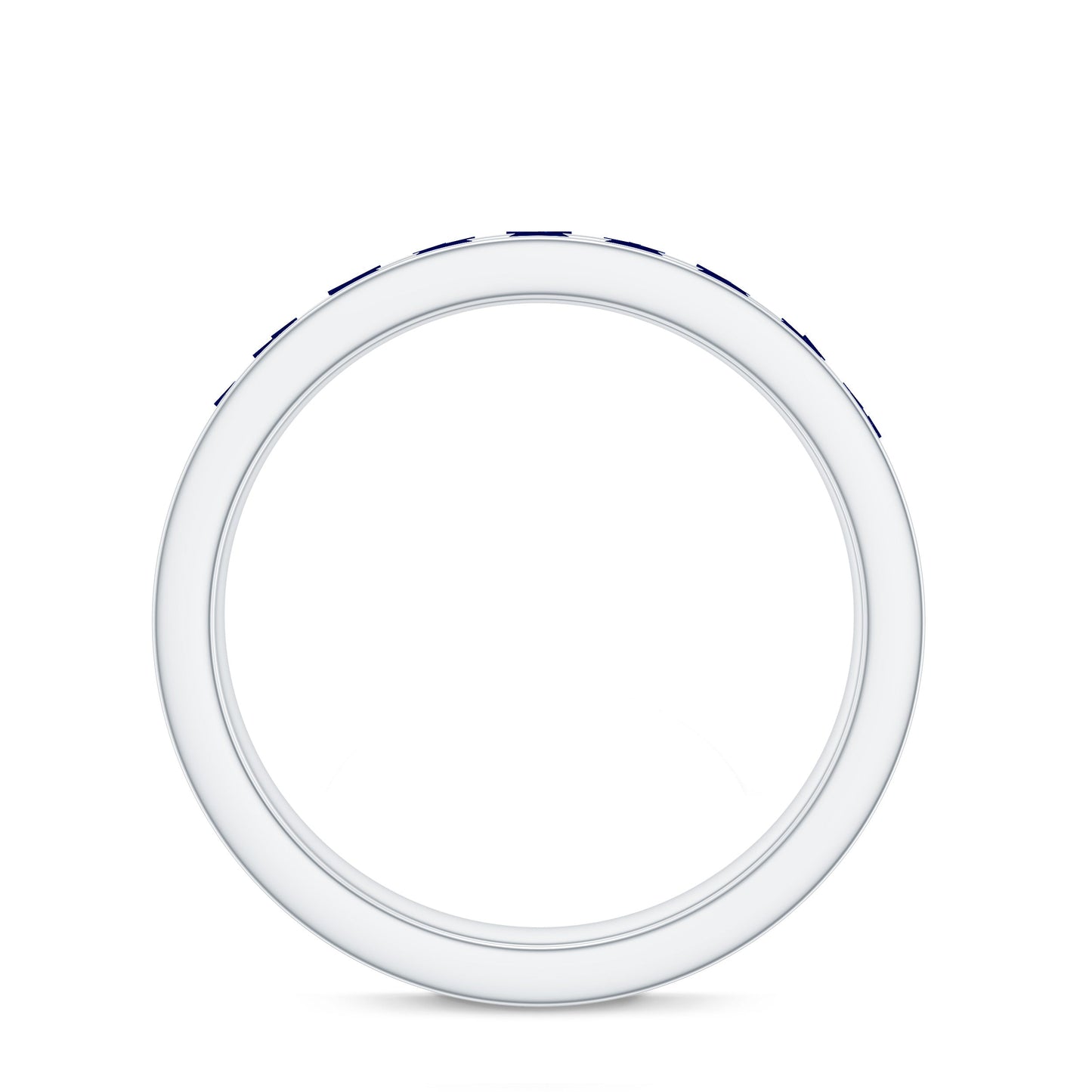 Real Blue Sapphire Full Eternity Ring for Women