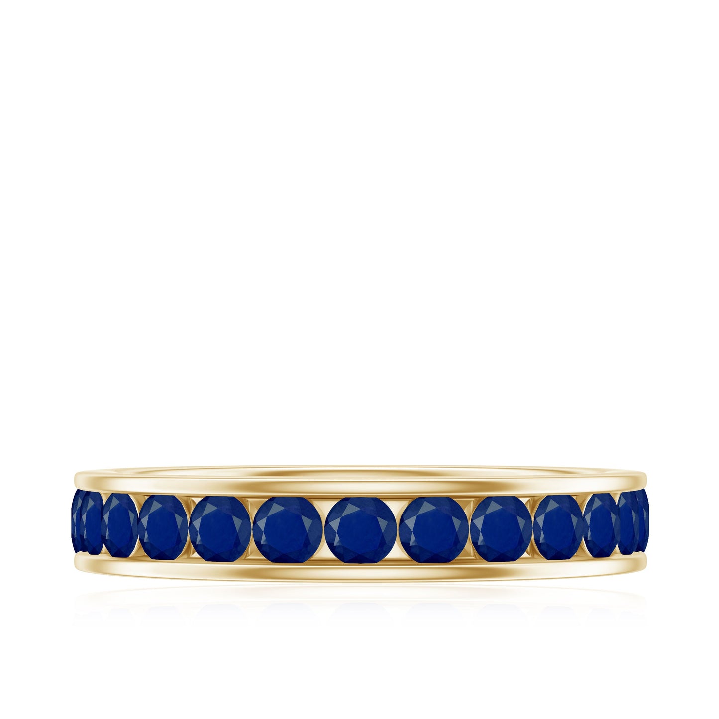 Real Blue Sapphire Full Eternity Ring for Women