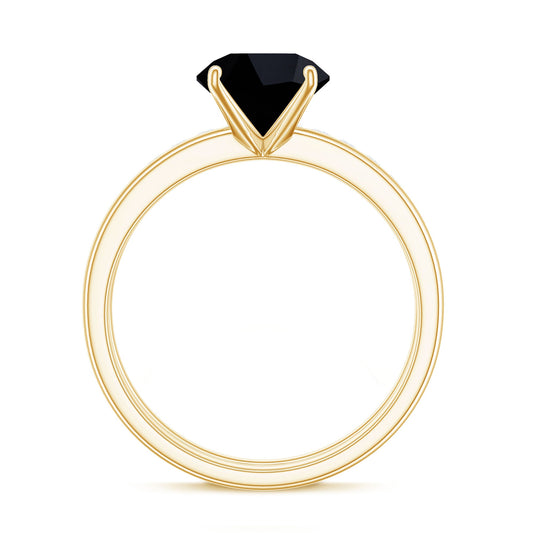 2 Carat Lab Grown Black and White Diamond Engagement Ring with Enhancer