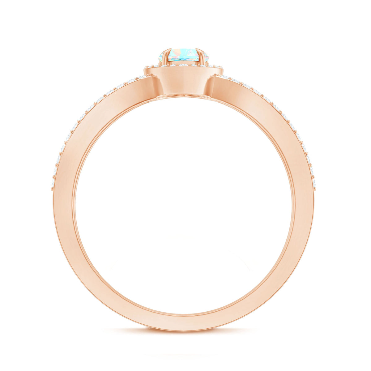 Certified Natural Ethiopian Opal Heart Shaped Engagement Ring with Diamond Halo