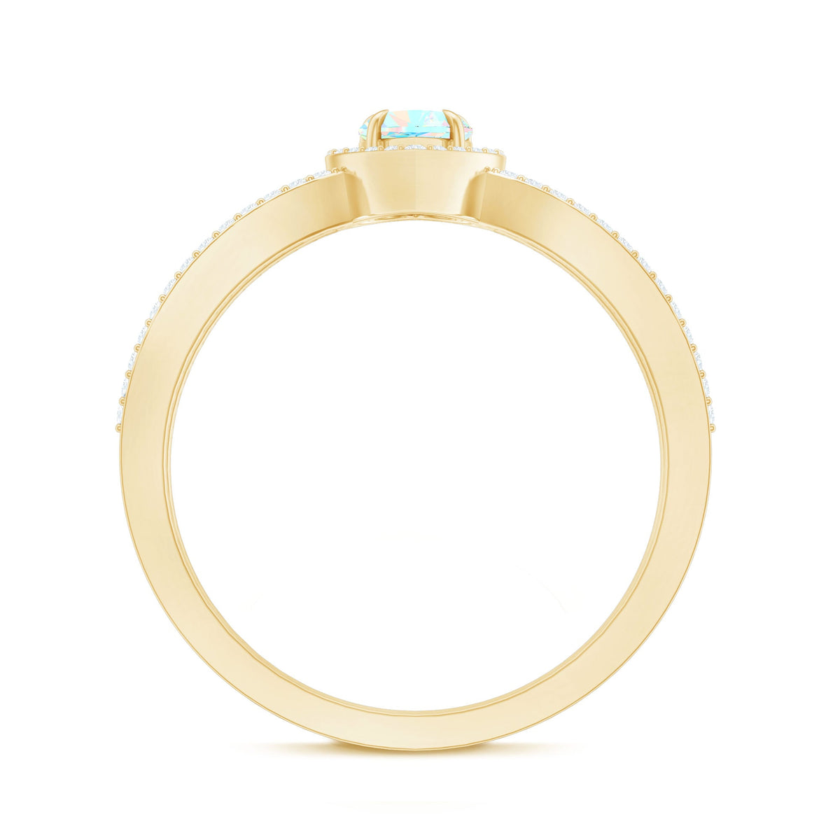 Certified Natural Ethiopian Opal Heart Shaped Engagement Ring with Diamond Halo