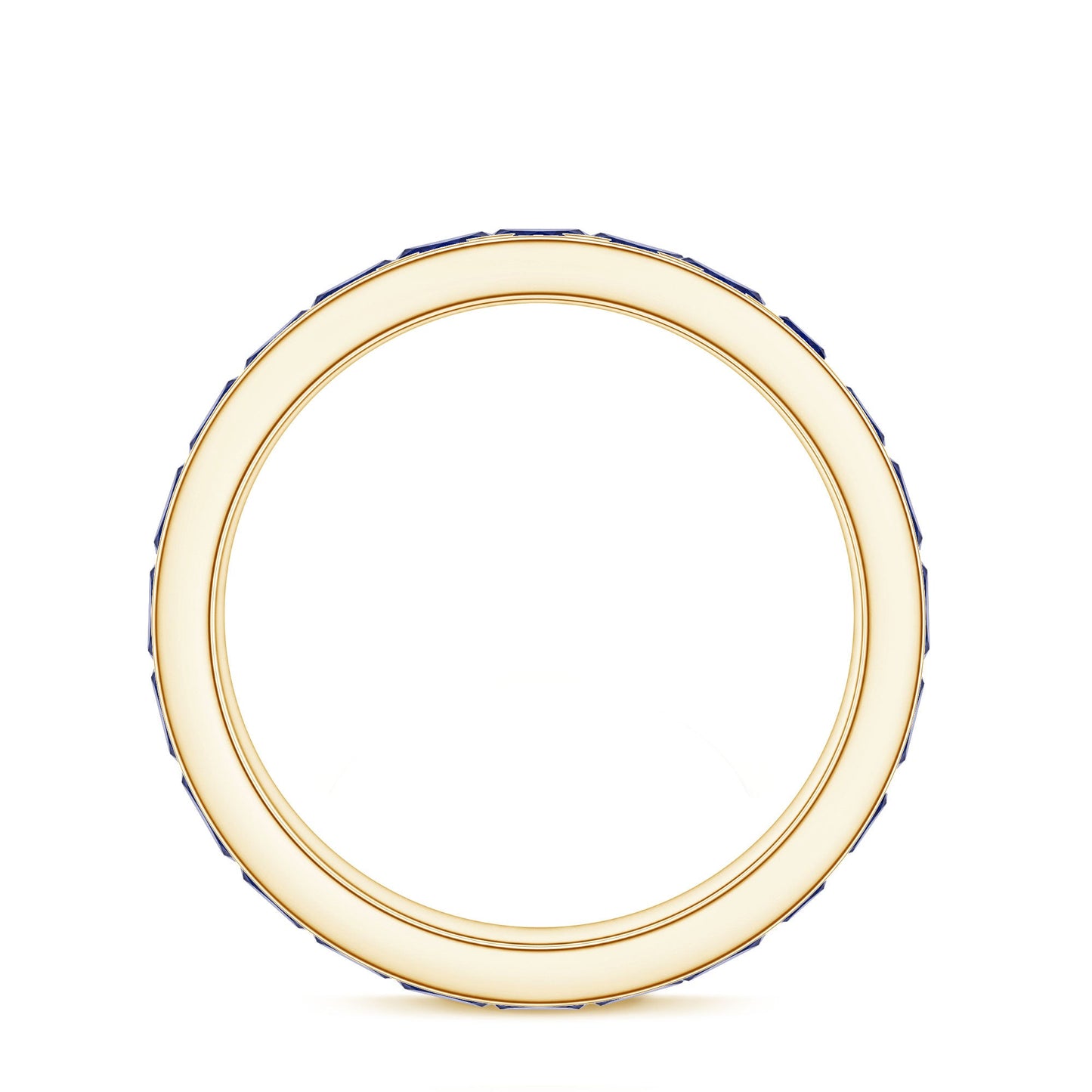 Certified Lab Grown Blue Sapphire Eternity Band Ring in Channel Set