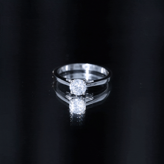 Minimal Round Lab Grown Diamond Solitaire Ring