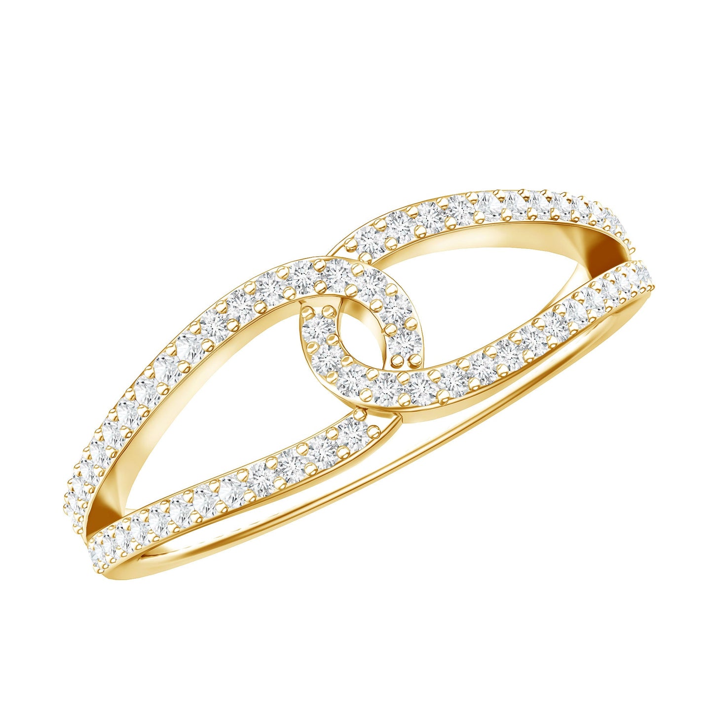 Certified Moissanite Infinity Promise Ring