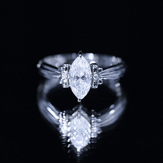 1 Carat Brilliant Cut Certified Moissanite Statement Ring