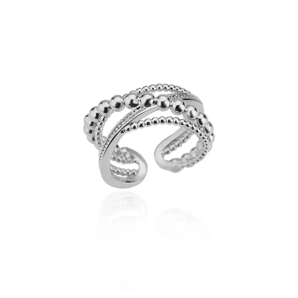 Irregular Heart Design Stainless Steel Open Rings For Women Gold Color Wedding Aesthetic Ring Jewelry Accessories Christmas Gift