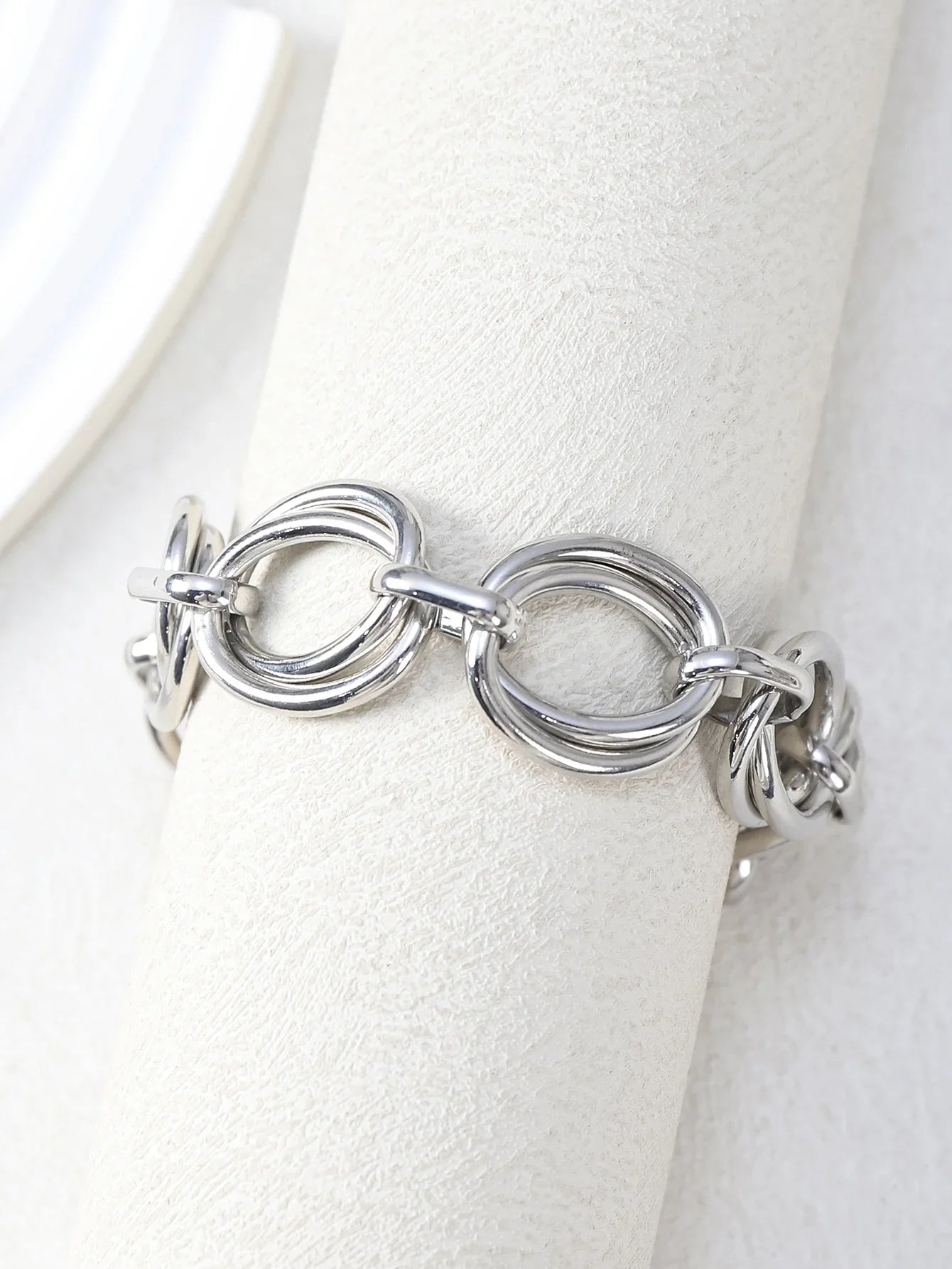 Never Fade Stainless Steel Oval Links Chain Bracelets for Women Girls, Dainty Simple Minimalist Metal Links Wristband