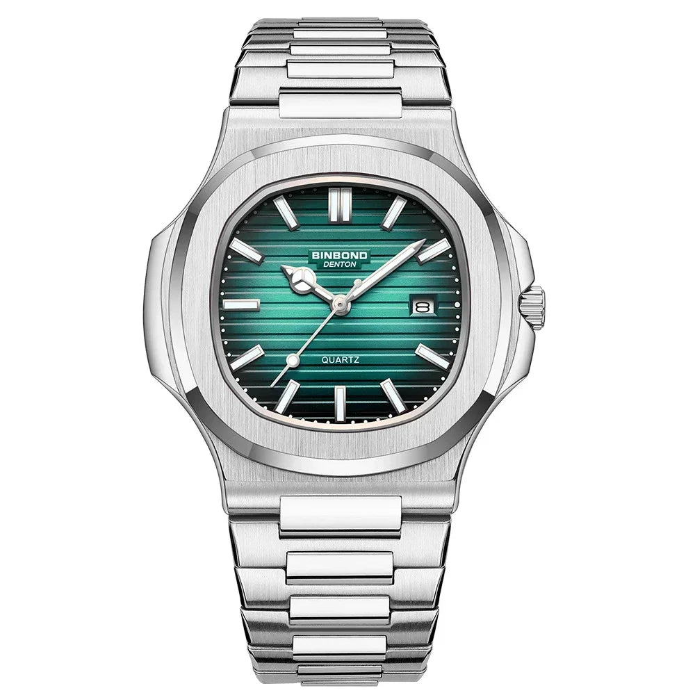 New Casual Business Fashion Quartz Wristwatches Rose Gold Clock Men Luxury Watch Automatic Watches Mens Black Relogio Masculino