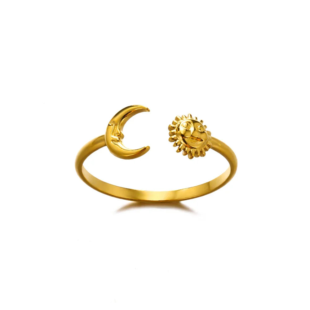 Fashion White Opal Rings For Women Gold Color Stainless Steel Opal Ring Wedding Engagement Jewelry Birthday Gift 2024