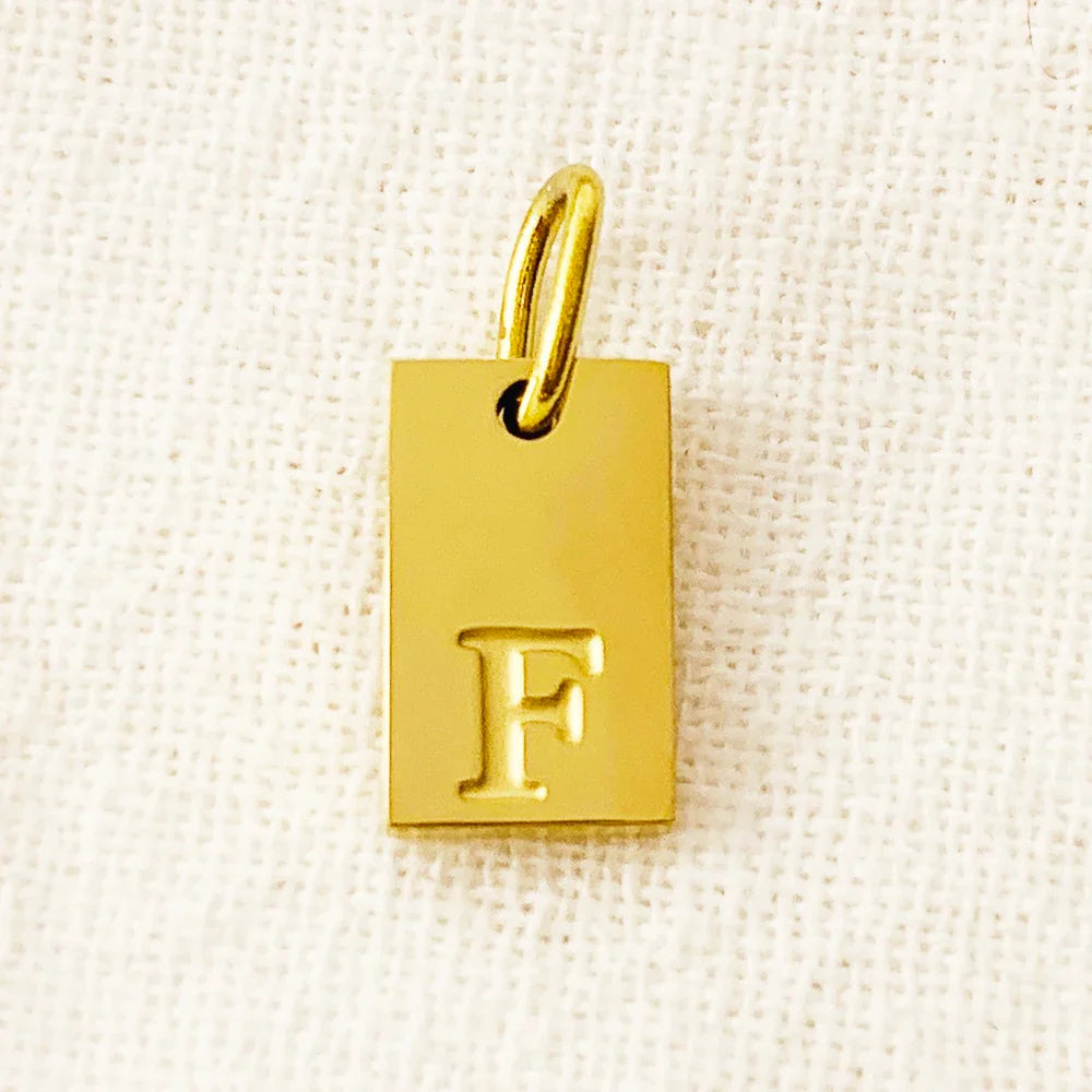 10PCS Alphabet Charm Pendant for Necklaces Stainless Steel Jewelry DIY Engraved Lettering Accessories Women's Fashion Jewelry