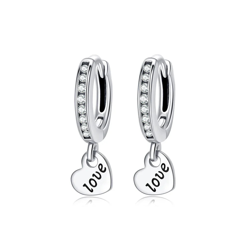 Original 925 Sterling Silver Earrings 2026 Stud Hoop Crystal Earings For Women Rose Gold Crown Heart Infinity Bee Earing Jewelry