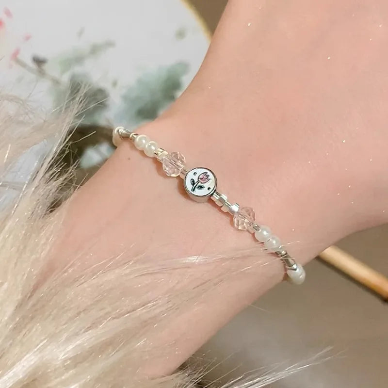 VENTFILLE 925 Silver Double Layer Pearl Bracelet for Women Girl Design Bead Korean Jewelry Dropshipping