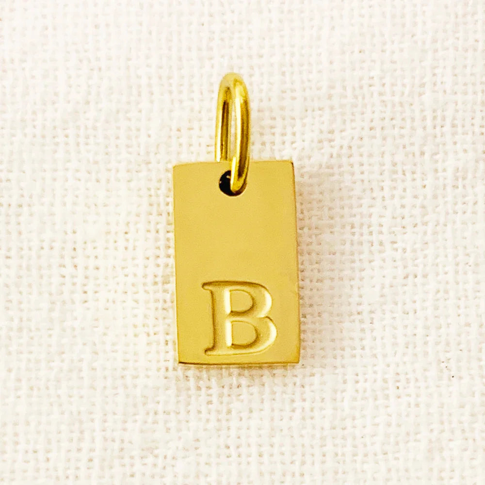 10PCS Alphabet Charm Pendant for Necklaces Stainless Steel Jewelry DIY Engraved Lettering Accessories Women's Fashion Jewelry