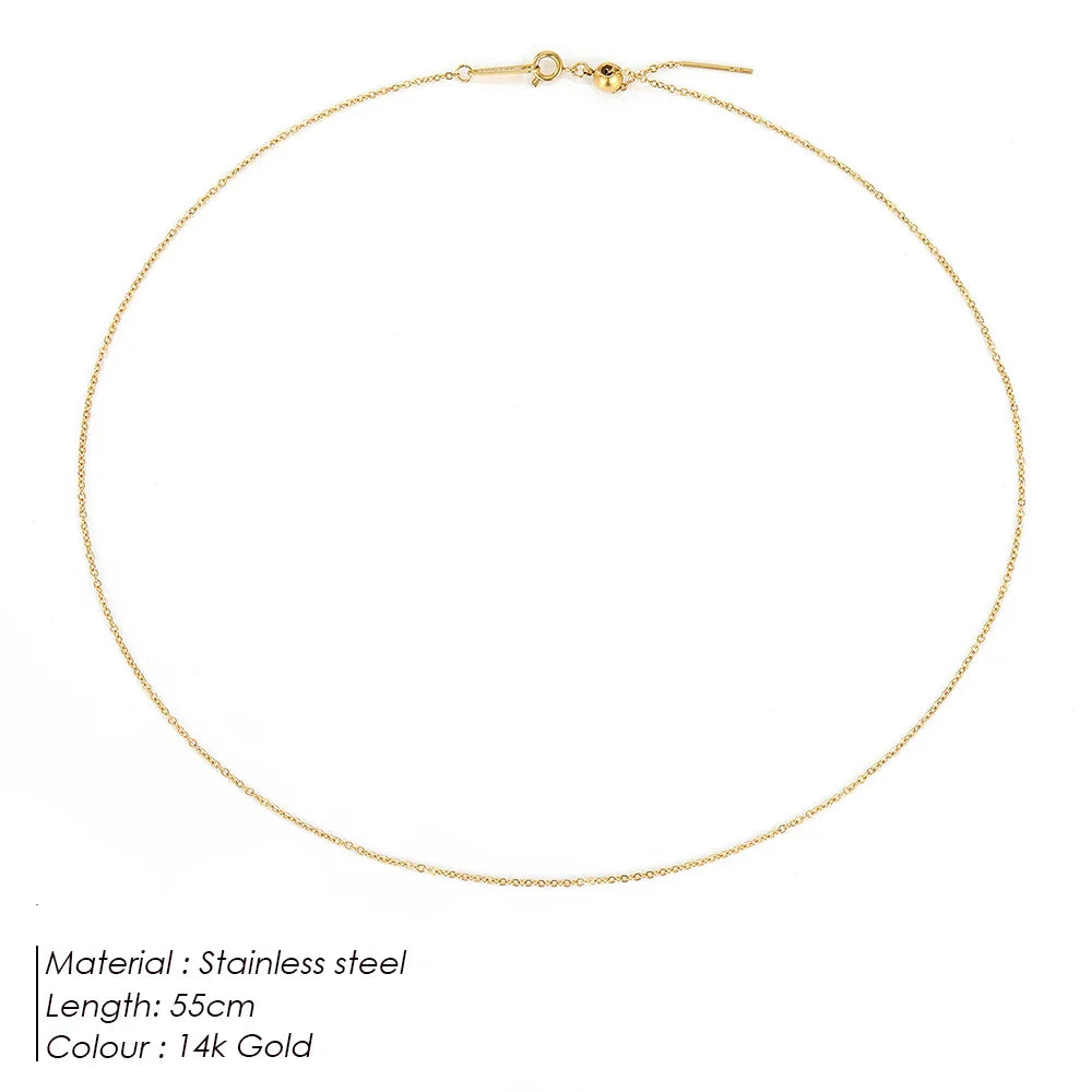 eManco Adjusta Long Layered Pendant Necklace  Stainless Steel Necklace Chocker Necklaces for Women Fashion Jewelry YX26925