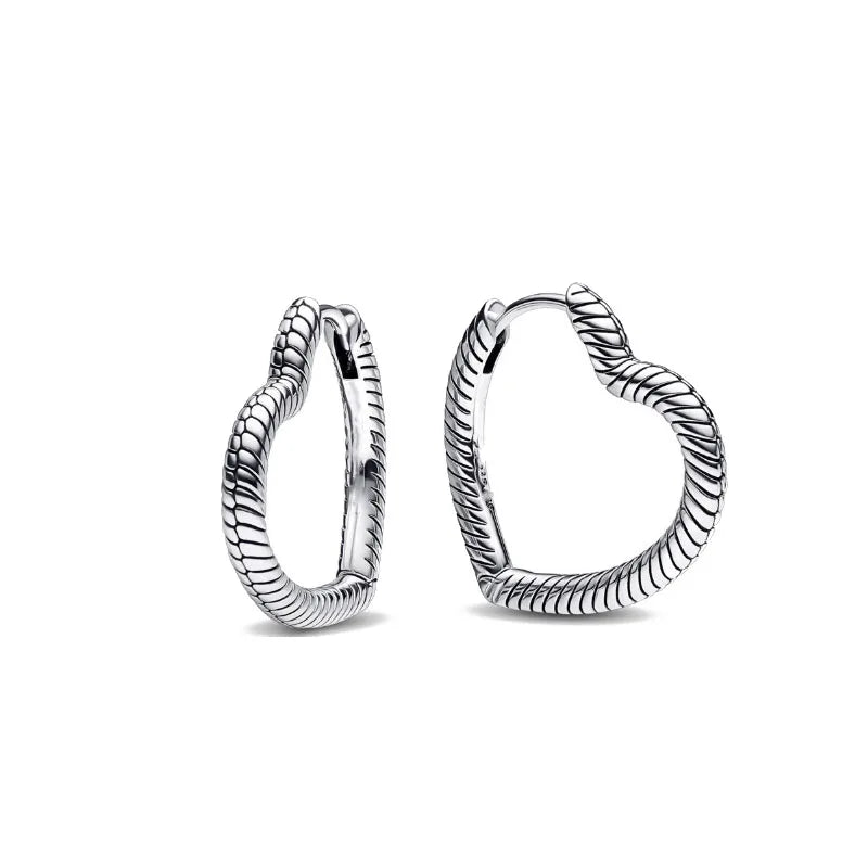 New S925 Silver Heart Stone Stud Earrings Suitable for Valentine's Day, Mother's Day, Anniversary Gift DIY Charm Jewelry