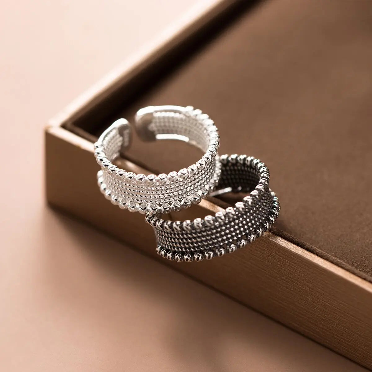 925 Sterling Silver Personality Bead Rings For Women Engagement Wedding Luxury Jewelry