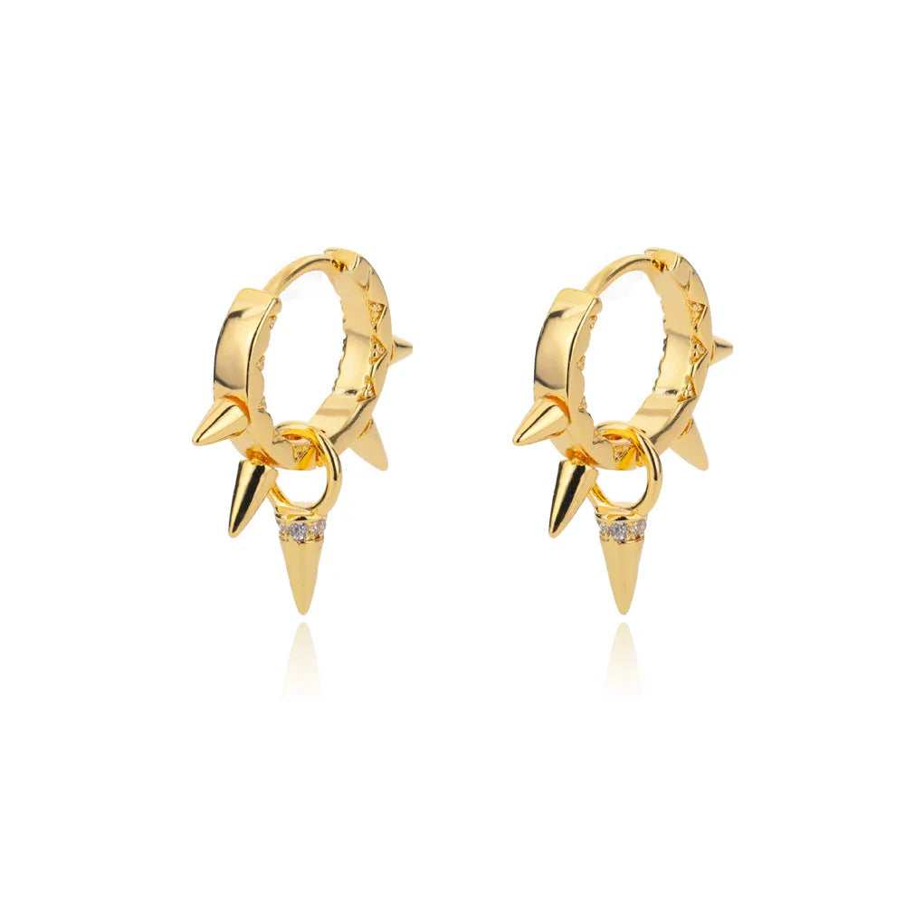 Zircon Star Pendientes Earrings for Women Girl Stainless Steel Gold Color Earring Y2k Wedding Aesthetic Jewelry aretes mujer