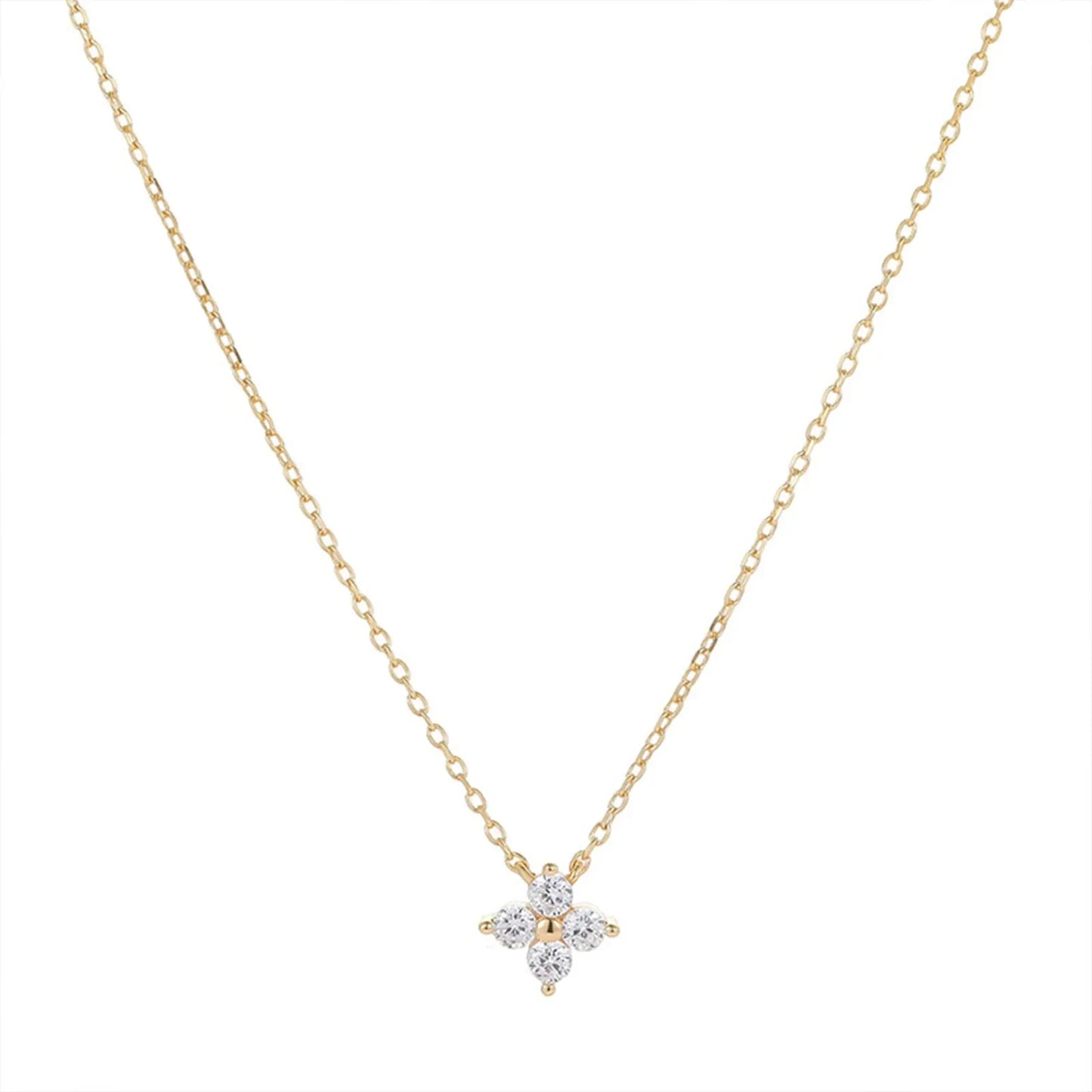S925 Silver Lucky Four-leaf Clover Small Necklace for Women Clavicle Chain Luxury Minimalist Design Sensation