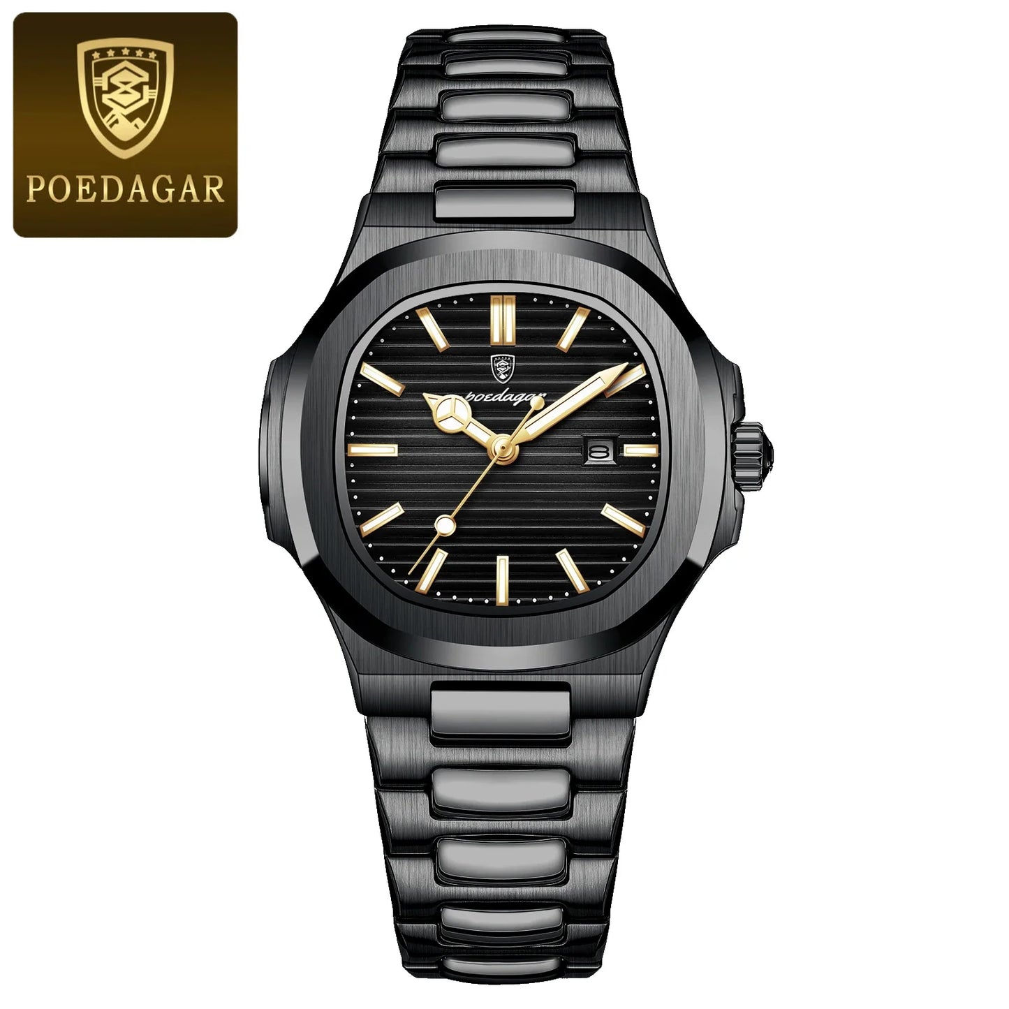 POEDAGAR Elegant Women's Quartz Watches Waterproof Luminous Date Ladies Wristwatch Stainless Steel Fashion Watch For Woman Reloj