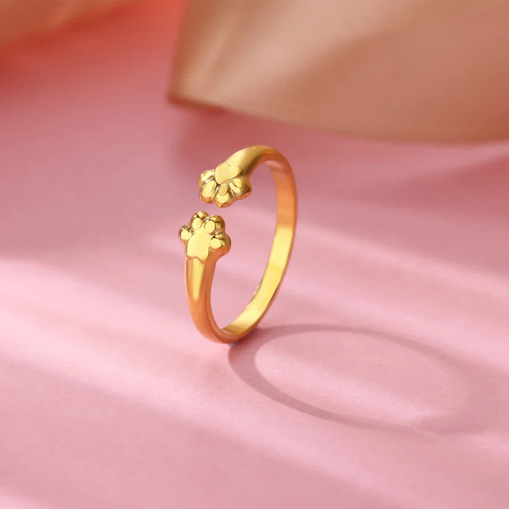Stainless Steel Zircon Geometric Rings For Women Luxury Evil Eye Gold Color Adjustable Trendy Wedding Aesthetic Jewerly Gift