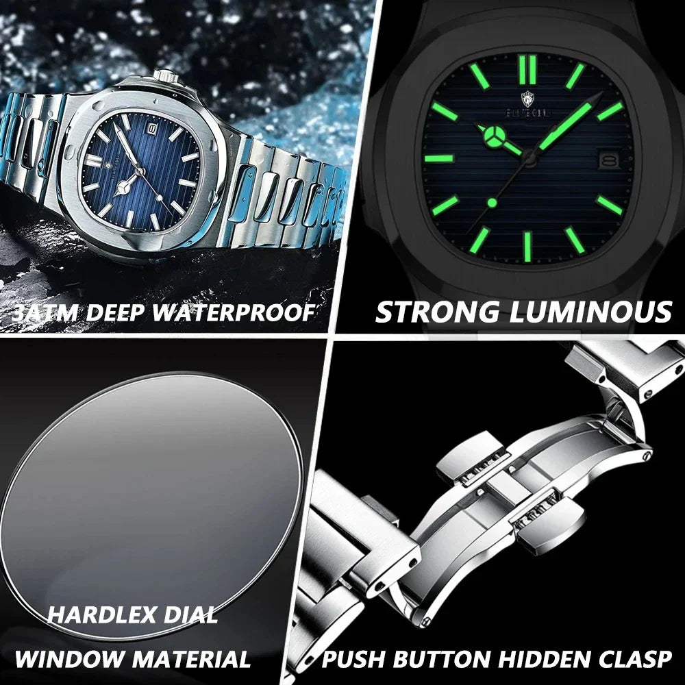 New Fashion Quartz Wristwatches Gifts For Man Classic Style Sports Date Digital Clock Men Luxury Watch Automatic Watches Mens
