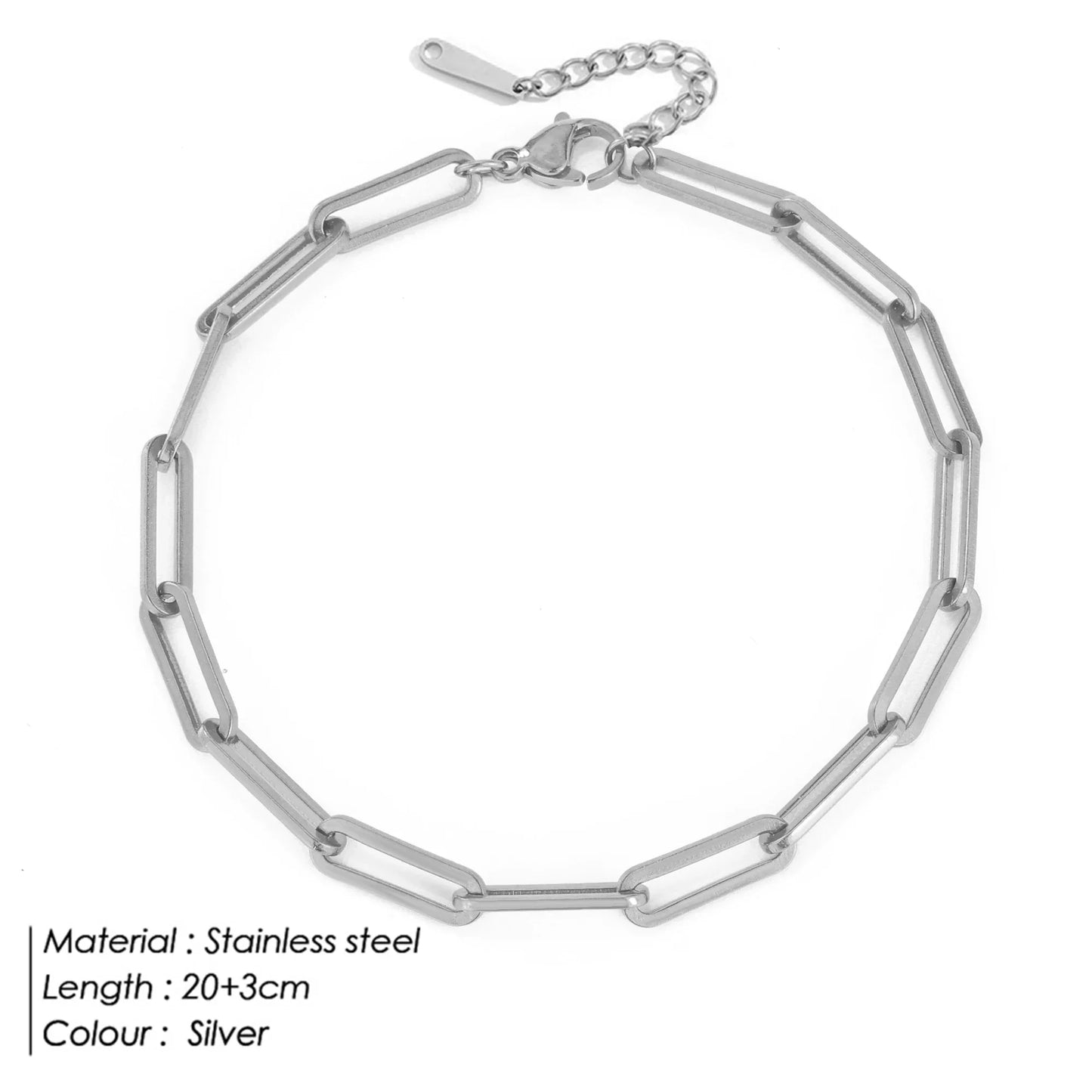 SUNIBI Stainless Steel Snake Chain Anklet for Women Summer Beach Gold Color Anklets Fashion Jewelry Dropshipping Wholesale
