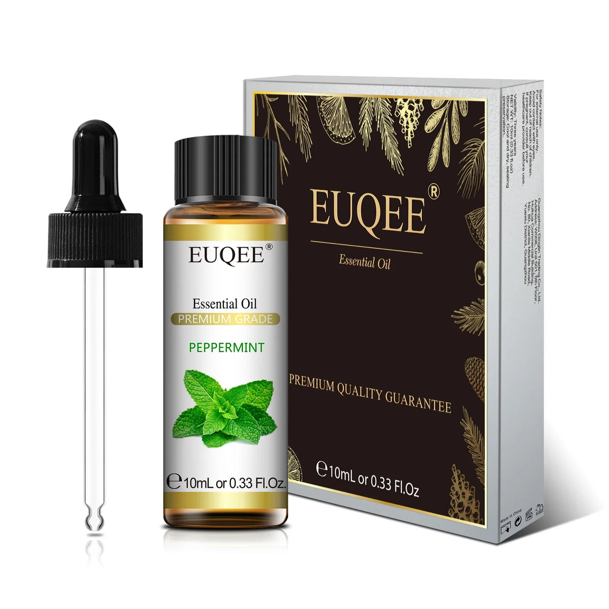 EUQEE 10ml Pure Natural Essential Oil Lavender Jasmine Eucalyptus Vanilla Sandalwood Sweet Orange Lemon Oregano Neroli Fragrance