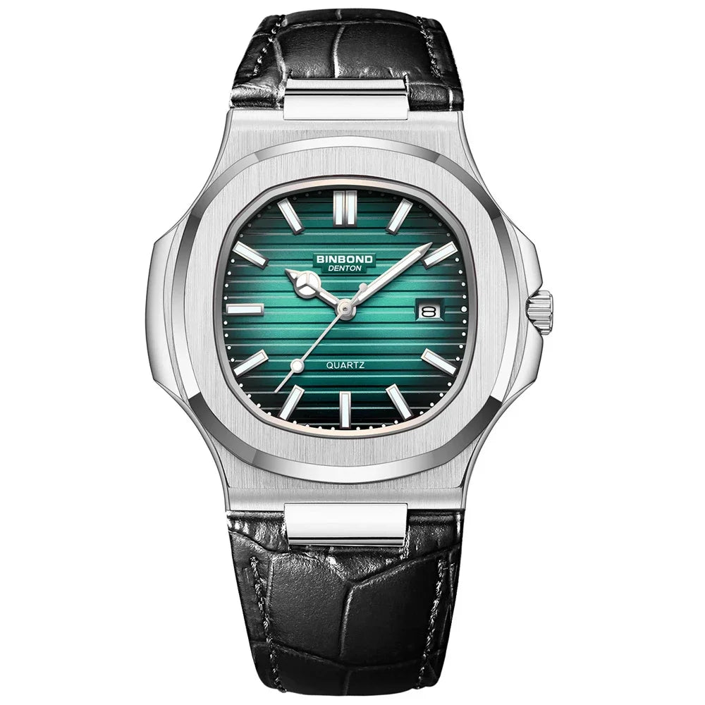 New Casual Business Fashion Quartz Wristwatches Rose Gold Clock Men Luxury Watch Automatic Watches Mens Black Relogio Masculino