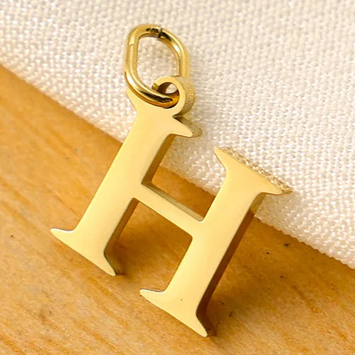 10PCS 26 Letters Stainless Steel Cut Alphabet Pendant for DIY Woman Necklace Ladies Jewelry Accessories Wholesale Dropshipping