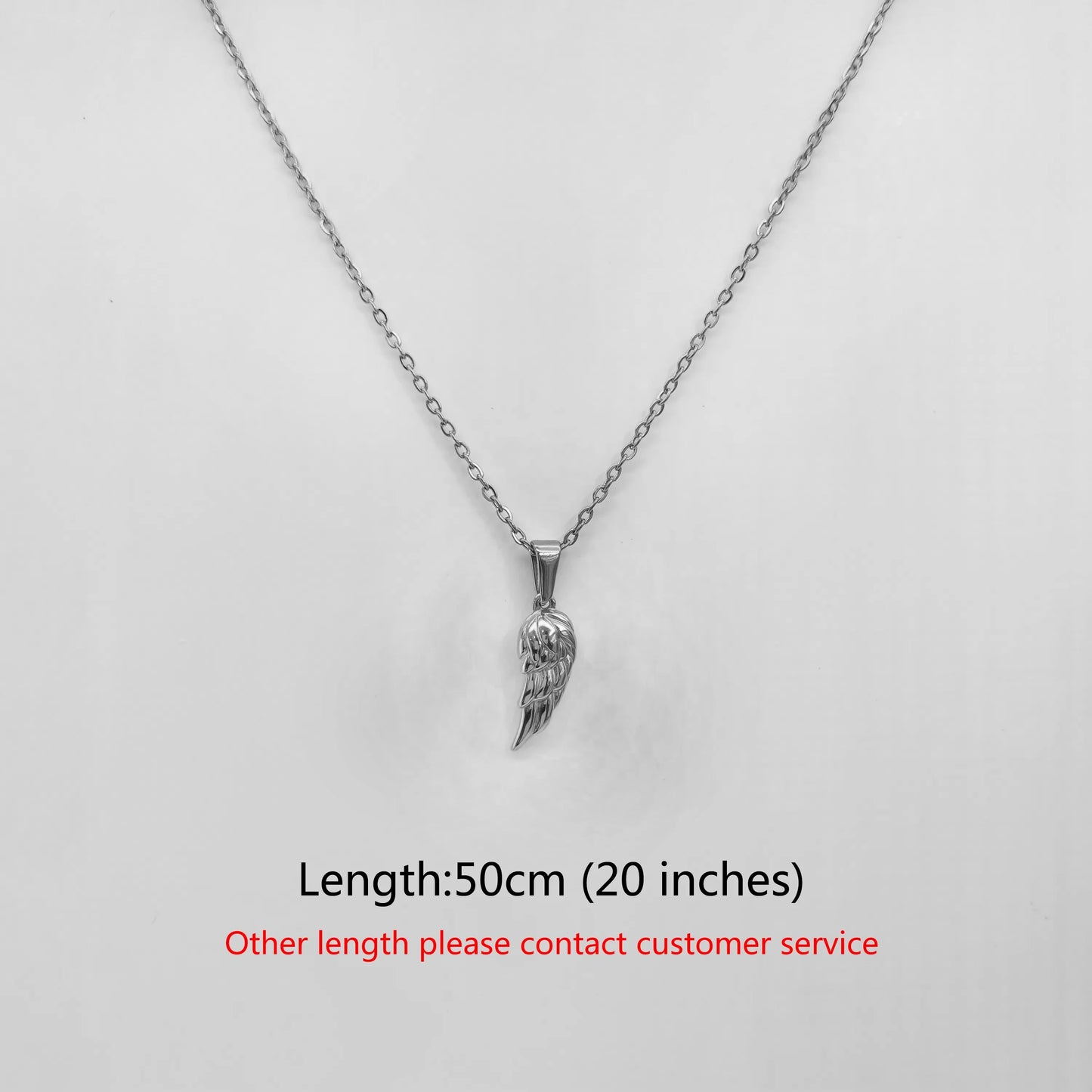 18K Gold Plated Angel Wing Pendant Necklace - Vintage Feather Design for Men, Stainless Steel Chain Jewelry Gift