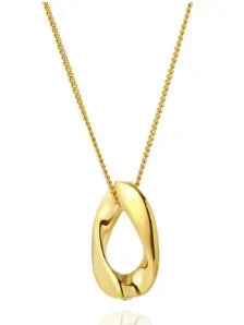 Stainless Steel Vintage Textured Delicate Necklace