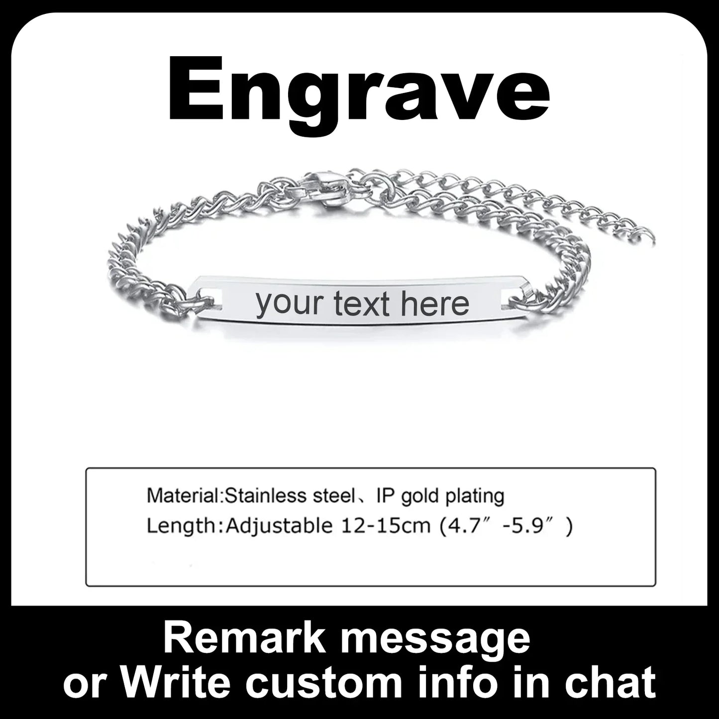 Customized Heart Bracelet for Little Girl Boy, Engravable ID Name Bracelet, Personalized Stainless Steel Chain Birthday Gift