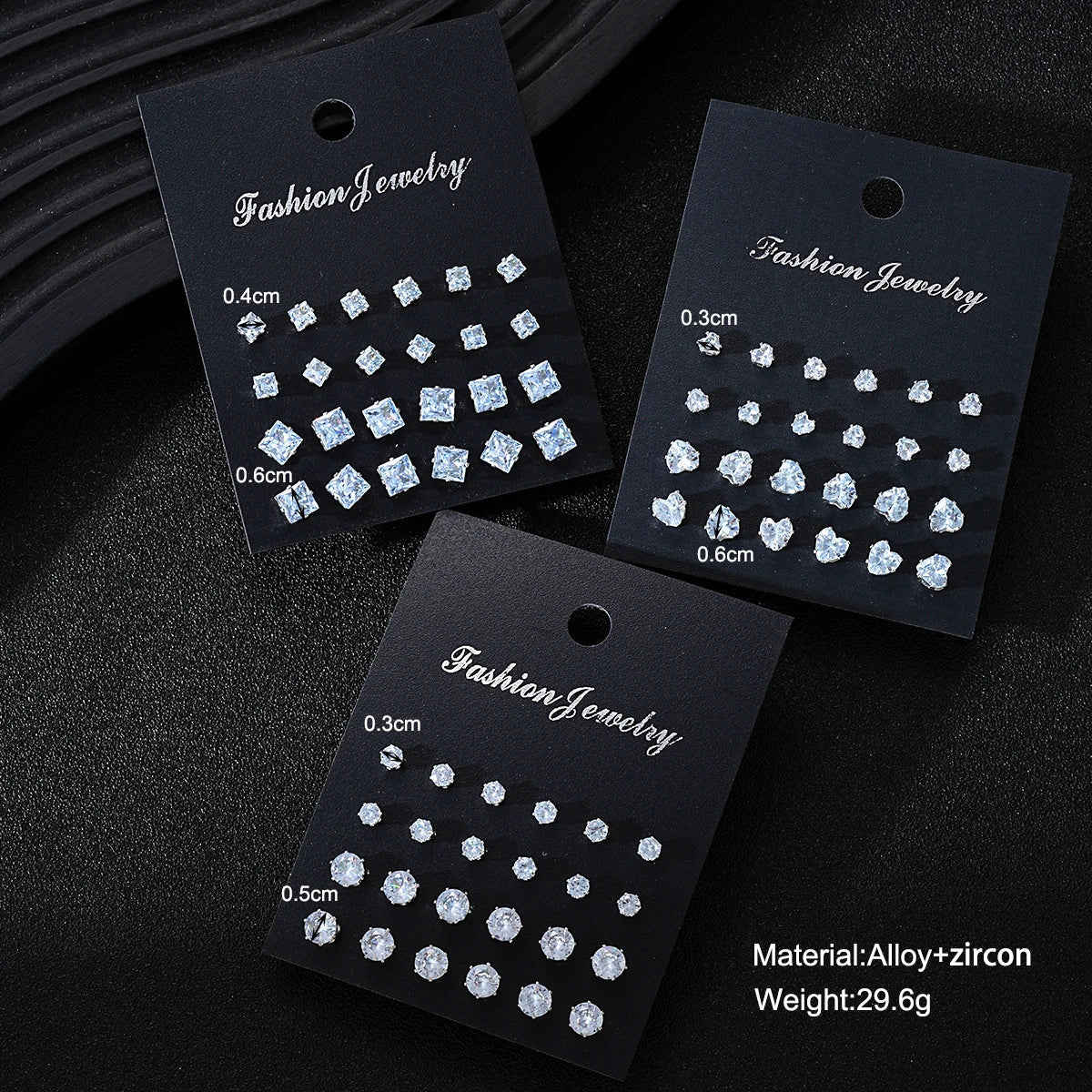 36 Pcs Simple Shiny Rhinestone Stud Earrings Set for Women Fashion Crystal Zircon Pearl Earring New Jewelry Accessories Gifts