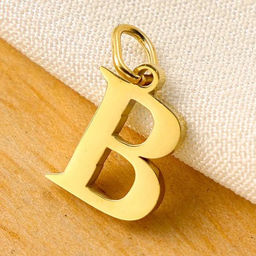 SUNIBI 26 Letters Stainless Steel Cut Alphabet Pendant for DIY Woman Necklace Ladies Jewelry Accessories Wholesale Dropshipping