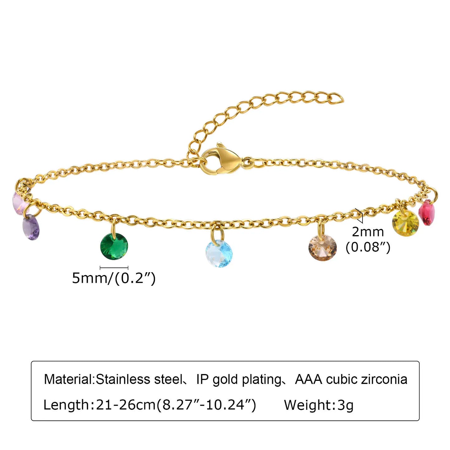 Anklet Bracelet on Legs Stainless Steel ,waterproof Adjustable Beach Beaded Ball Cuban Link Summer Boho Foot Jewelry for Women