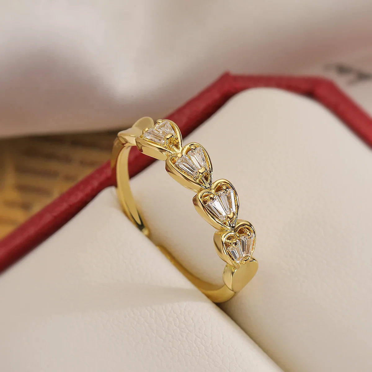 NEWBUY Fashion Gold Color Copper Wedding Jewelry Luxury AAA CZ Zircon Lock & Key Charm Finger Ring Adjustable For Women Girl
