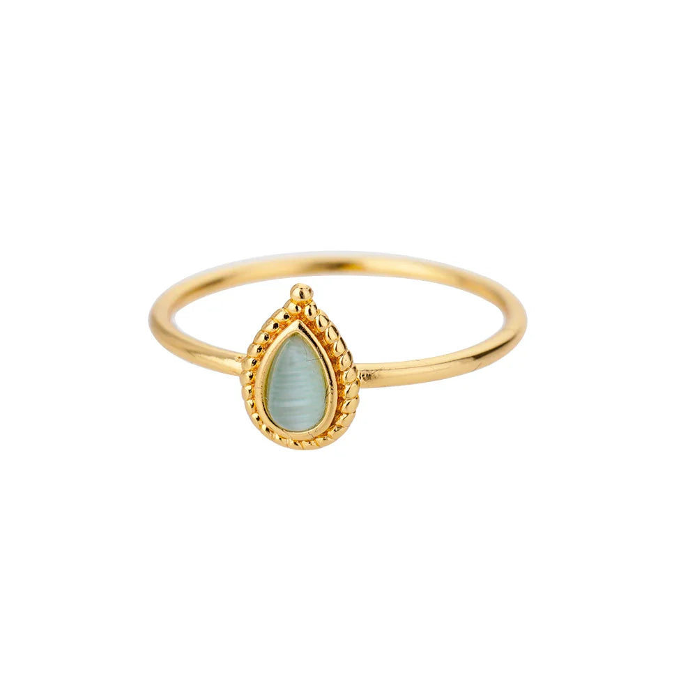 Luxury Opal Zircon Sun Rings For Women Girls Stainless Steel Gold Color Open Ring 2025 New Fashion Wedding Couple Jewelry Gift