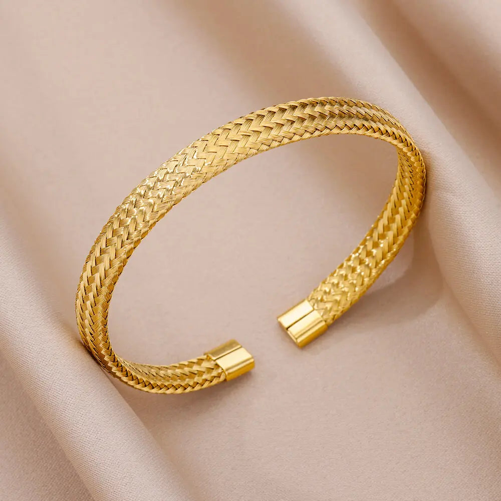 Jesus Bangles Bracelet for Women Stainless Steel Gold Color Luxury Bracelets New Trend Wedding Jewelry pulseras mujer bijoux