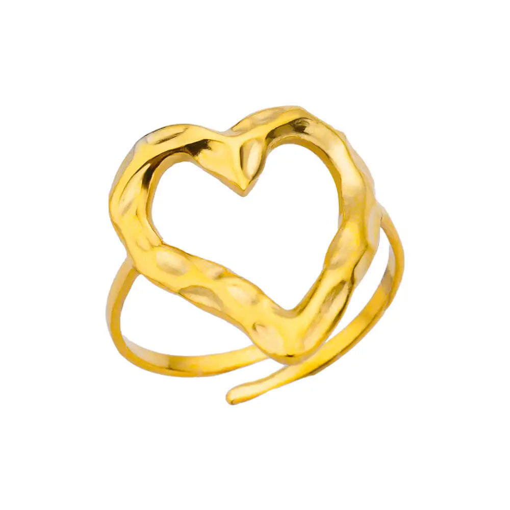 Stainless Steel Rings for Women Waterproof Open Gold Color Ring Wedding Couple Band Jewelry Gifts Free Shipping Items anillos