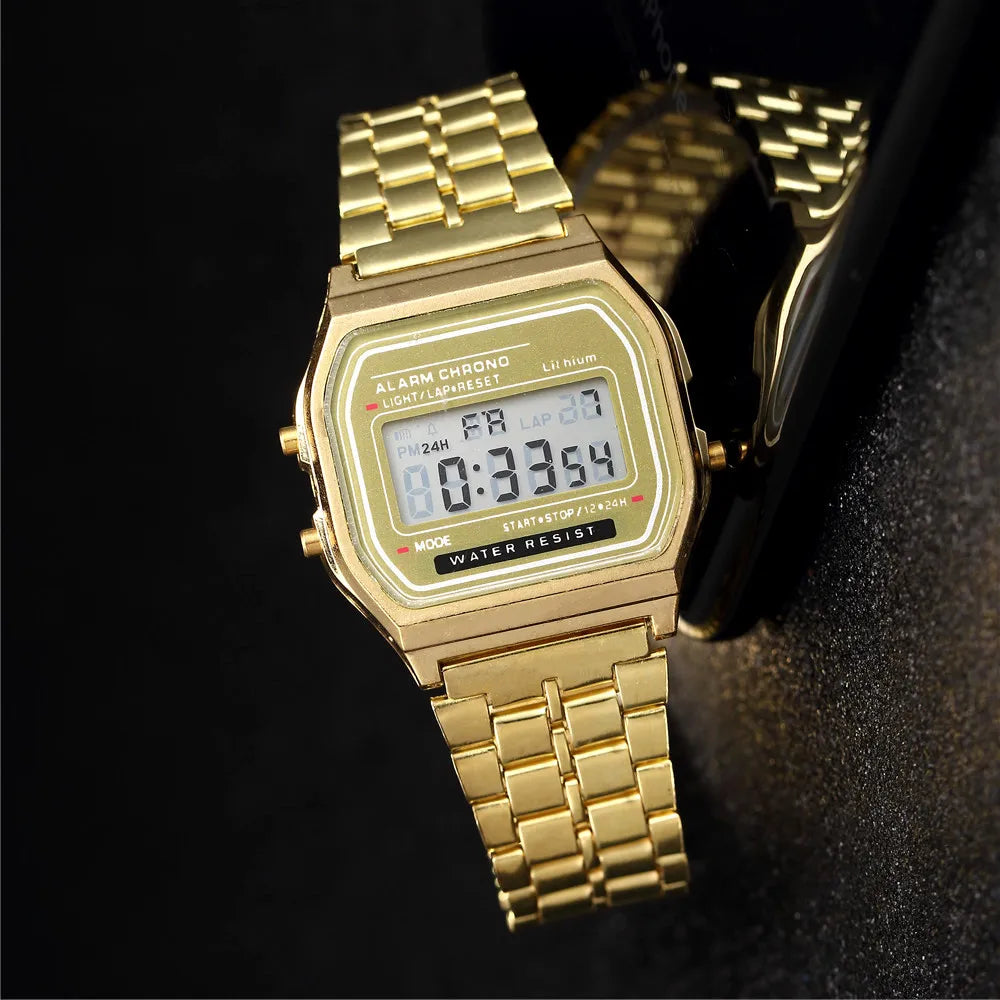 Luxury Women's Rose Gold Silicone Watches Women Fashion LED Digital Clock Casual Ladies Electronic Watch Reloj Mujer 2025