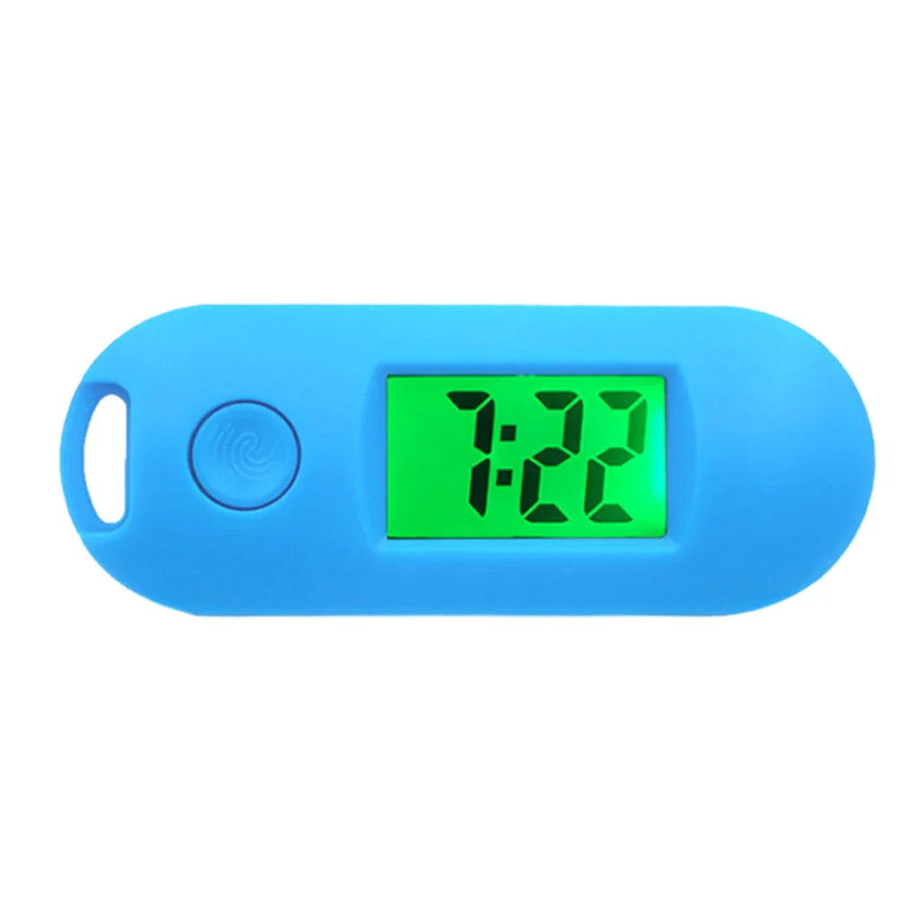 Keychain Pocket Watch Wide Application Compact And Portable Luminous Function Mini Digital Watch white