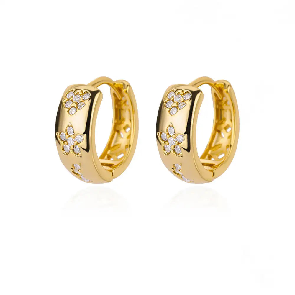 Zircon Pendientes Earring For Women Stainless Steel Hoop Piercing Earring Trending 2024 New Jewerly aretes de mujer bijoux femme