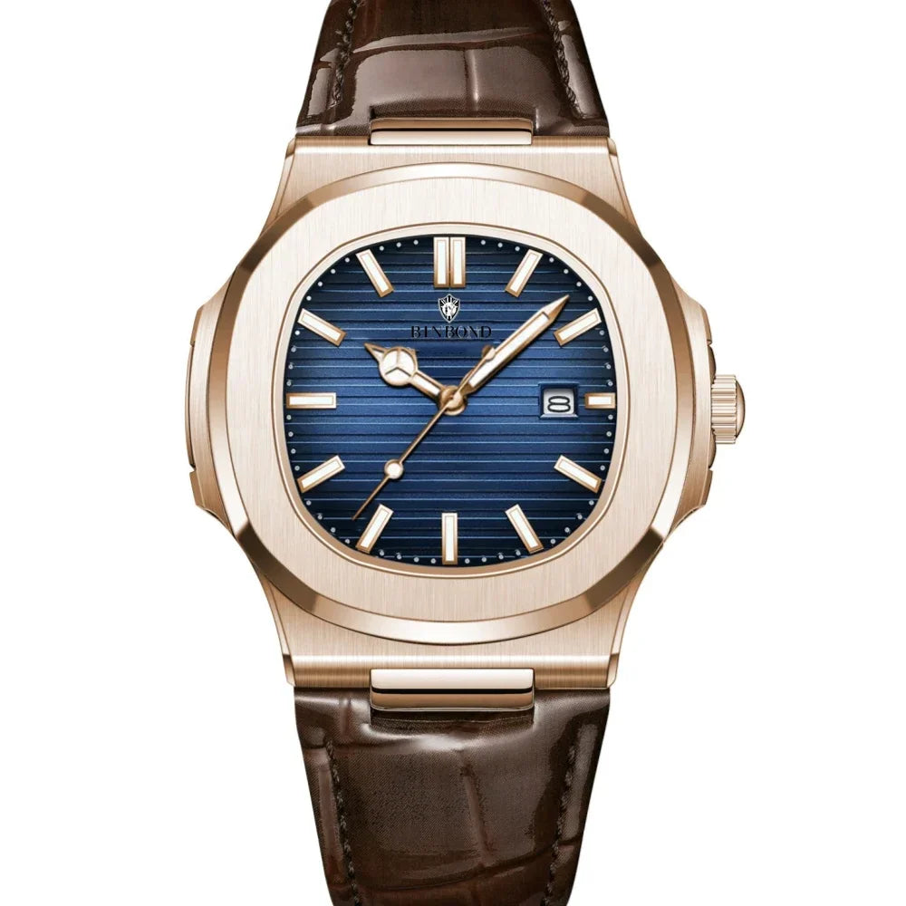 New Casual Business Movement Clock Men Luxury Watch Automatic Watches Mens Fashion Quartz Wristwatches Gifts Relogio Masculino